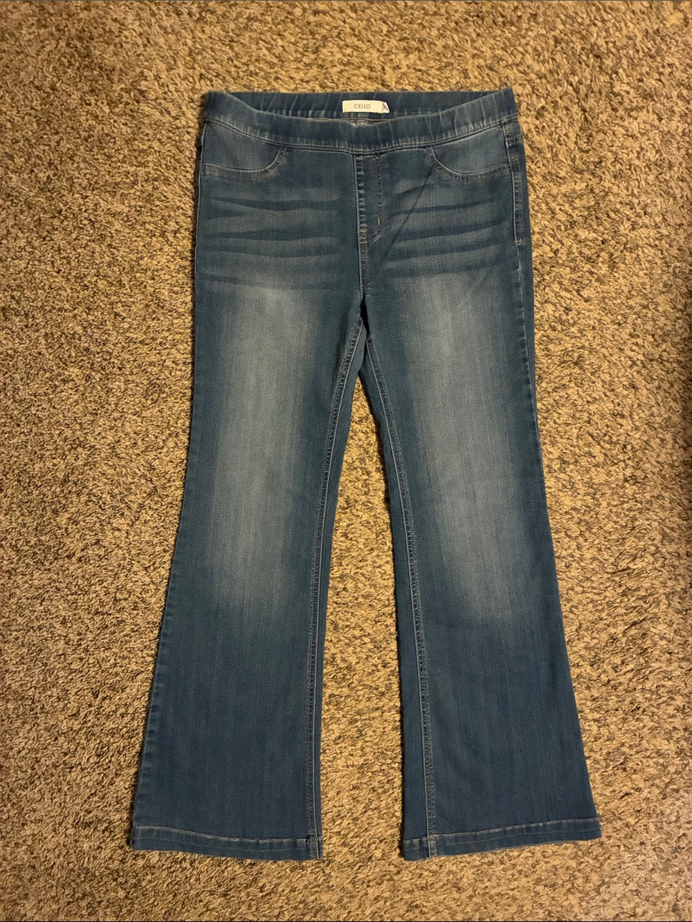 Cello pull on flare jeans -size XL